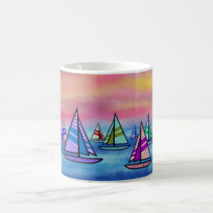 Sailboat Sunrise Mugs