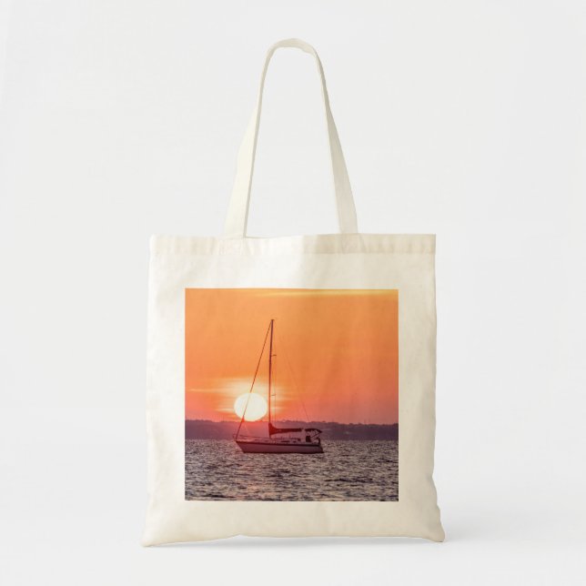 Sailboat Sunrise Tote Bag (Front)