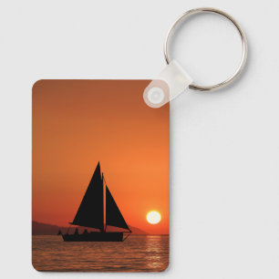Sailboat Sunset Keychain