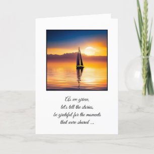 Sailboat Sunset Sympathy Card