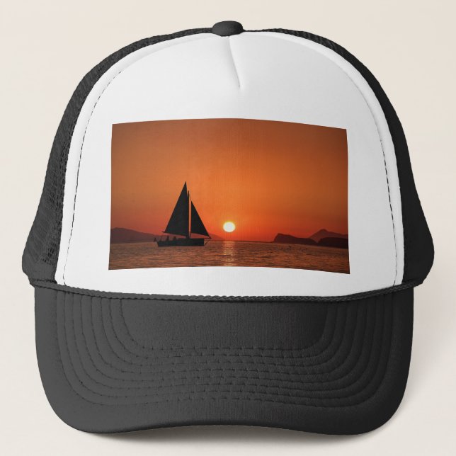 Sailboat Sunset Trucker Hat (Front)