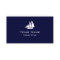 Sailboat symbol custom navy blue business cards