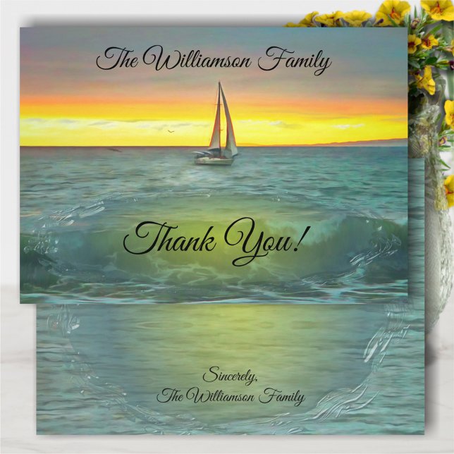 Sailboat Thank You on Banderas Bay 0884 Card (Creator Uploaded)