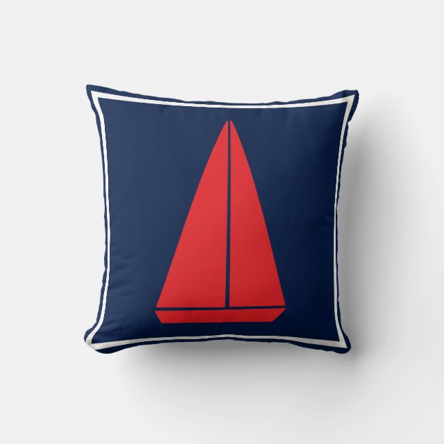 Sailboat Throw Pillow (Front)