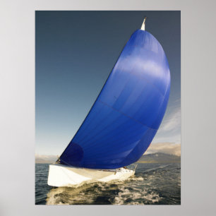 Sailboat Tipping In Wind Poster