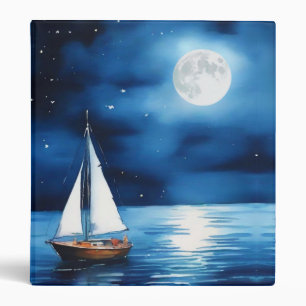Sailboat Under a Full Moon Binder