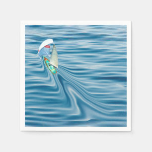 Sailboat under full Sail and Spinnaker Napkin