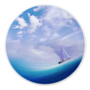 Sailboat up an Epic Wave Ceramic Knob