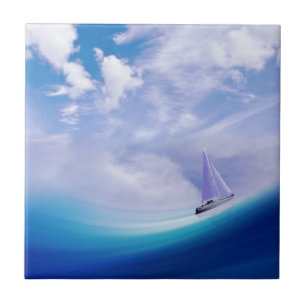 Sailboat up an Epic Wave Tile