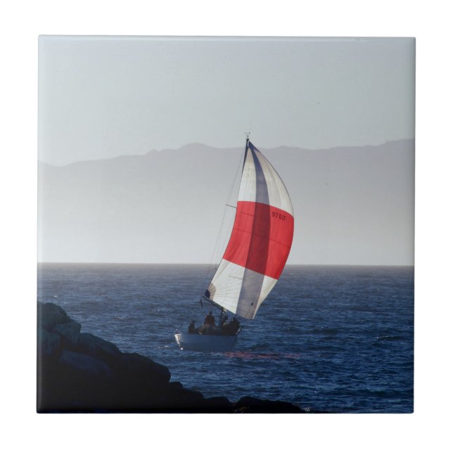 Sailboat - Venice Beach, CA  Tile (Front)