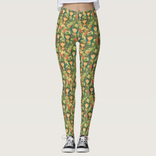 Sailboat with scarlet sails watercolor pattern leggings