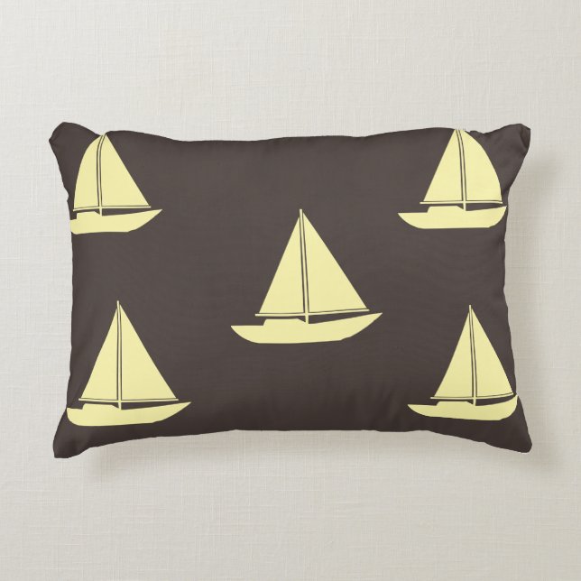 Sailboats Accent Pillow (Front)