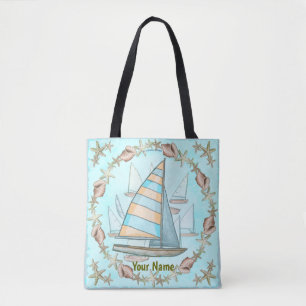 Sailboats all over  tote bag