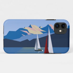 Sailboats And Mountains photo iPhone 11 Case