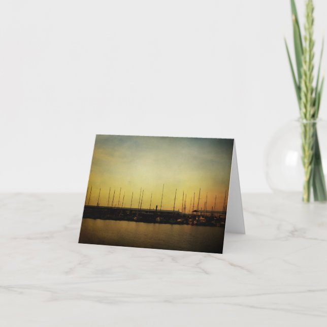 Sailboats and Sunrise note card (Front)