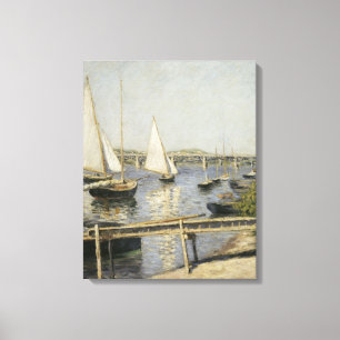 Sailboats at Argenteuil by Gustave Caillebotte Canvas Print