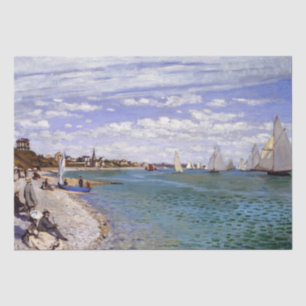 Sailboats Beach Monet Ocean Sailing Tissue Paper