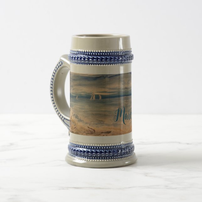 Sailboats Beer Stein (Front Left)