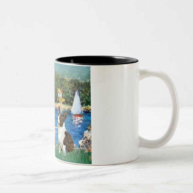 Sailboats - Cardigan Welsh Corgi 5 Two-Tone Coffee Mug (Right)