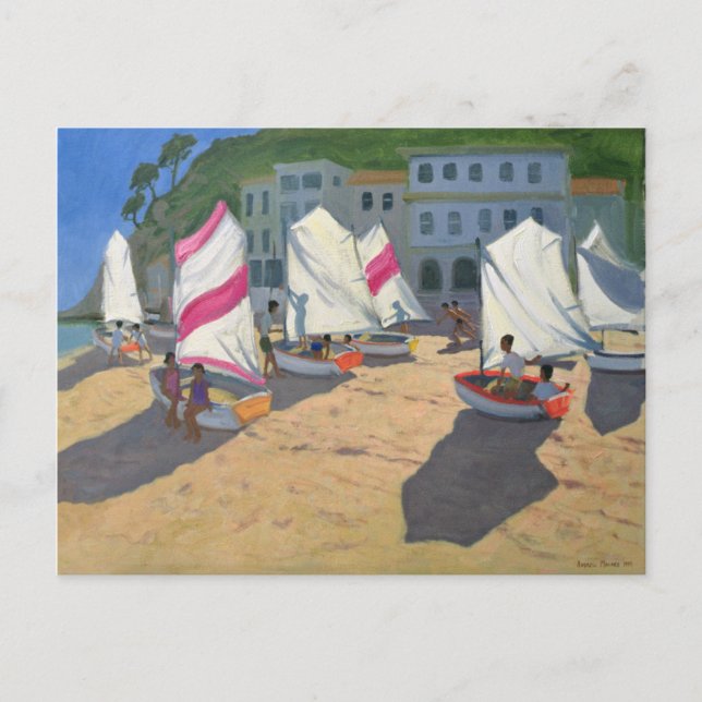 Sailboats Costa Brava 1999 Postcard (Front)