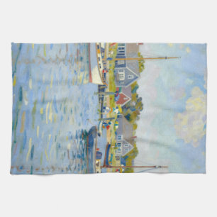 Sailboats Impressionism New England Kitchen Towel
