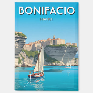Sailboats in Bonifacio Corsica France Travel Magnet