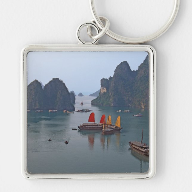 Sailboats in Ha Long Bay - Vietnam, Asia Keychain (Front)