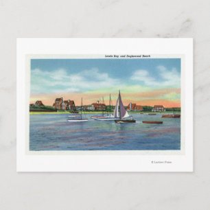Sailboats in Lewis Bay, Englewood Beach View Postcard