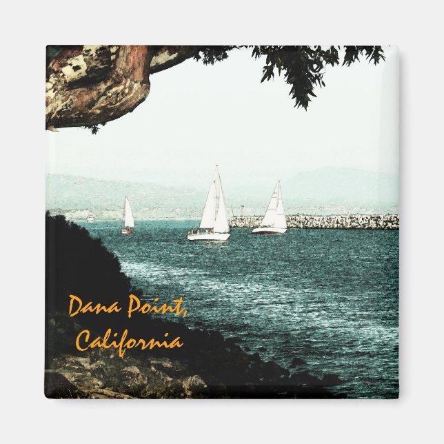 Sailboats in the Harbour Magnet (Front)