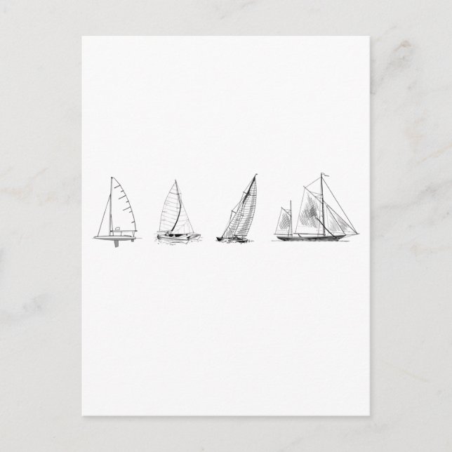 Sailboats Logo Postcard (Front)