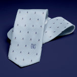 Sailboats Monogrammed Light Blue Tie<br><div class="desc">Sailboats on a light blue background. Personalize with a monogram to make the perfect one of a kind gift.
Looking for a different color? No problem! Simply click the "Customize" button and select the background color of your choice.</div>