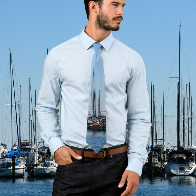 Sailboats Nautical Blue Tie (Creator Uploaded)