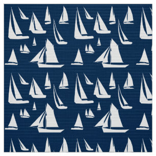 Sailboats Nautical Craft Fabric