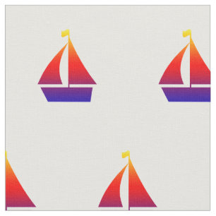 Sailboats Nautical Fabric