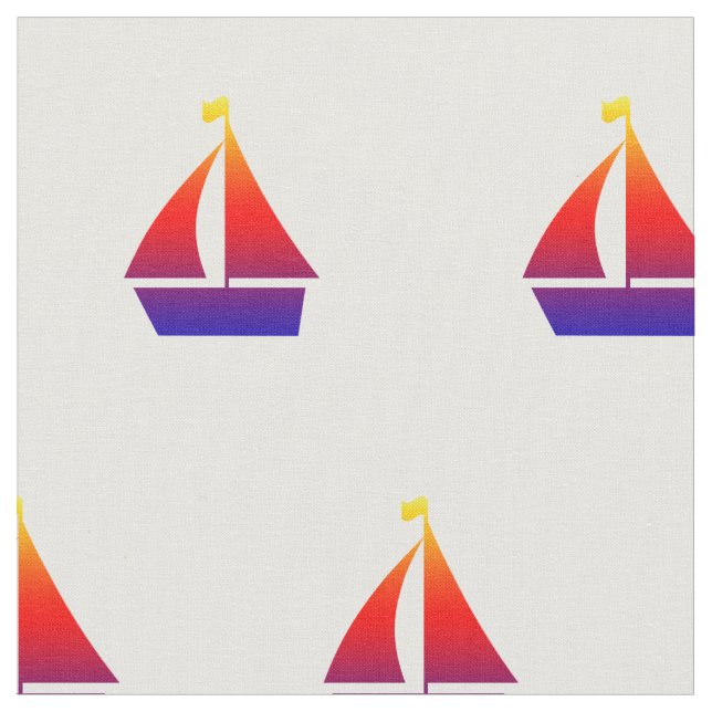Sailboats Nautical Fabric (Close Up)
