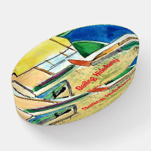 Sailboats On Beach- Original Water Colour