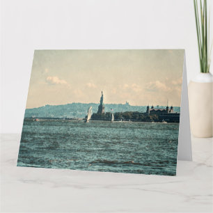 SAILBOATS ON NEW YORK BAY Jumbo Greeting Card