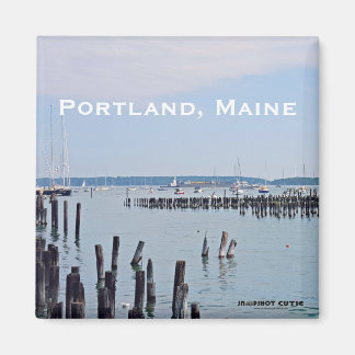 Sailboats On The Coast of Old Port, Portland Maine Magnet