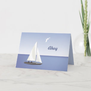 Sailboats on the Horizon Greeting  Card