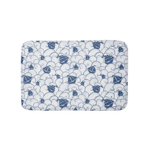 Sailboats On The Sea Pattern Bath Mat