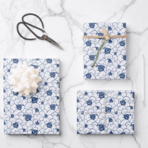 Sailboats On The Sea Pattern Wrapping Paper Sheet