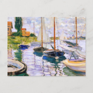 Sailboats on the Seine at Petit Claude Monet Postcard