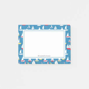 Sailboats Pattern Post-it Notes