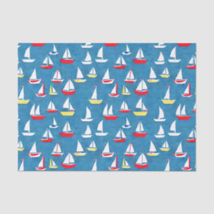 Sailboats Pattern Tissue Paper