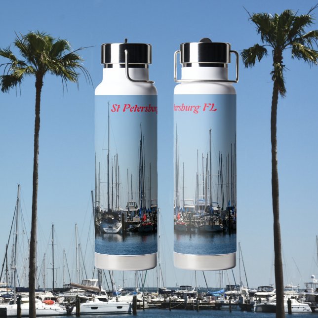 Sailboats St Petersburg FL Nautical Photographic Water Bottle (Creator Uploaded)