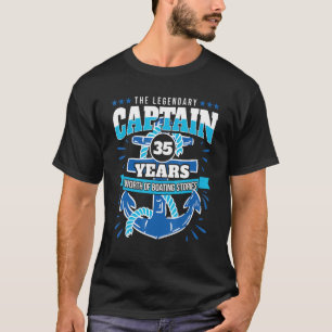 Sailer 35th Birthday Cruise 35 Year Old Captain T-Shirt