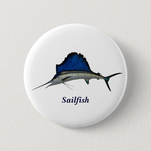 Sailfish 2 Inch Round Button (Front)