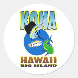 Sailfish dorado dolphin fish and bluefin tuna classic round sticker