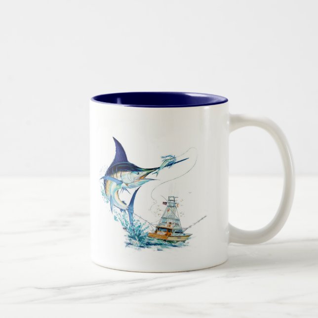 Sailfish Takes the Bait Two-Tone Coffee Mug (Right)