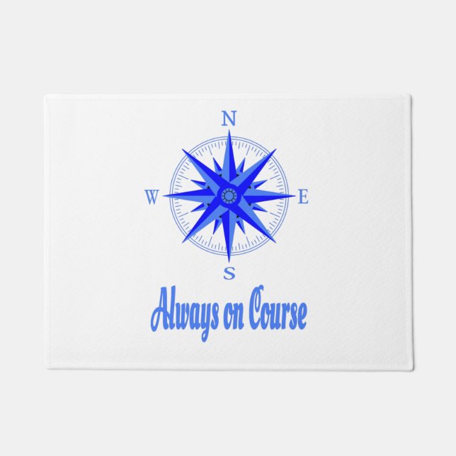 Sailing - Always On Course Compass Shirt Doormat (Front)